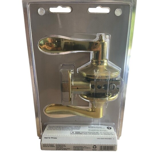 Naples Collection Polished Brass Defiant Bed/bath Door Handle Right or Left - Picture 2 of 4